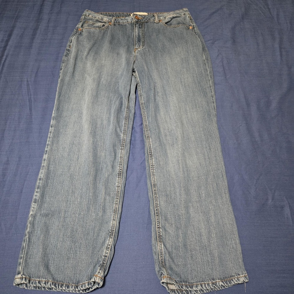 EST. 1946 Denim Wide Leg Jeans Womens 12P Blue‎ Light Wash High Rise Relaxed
